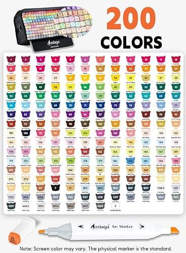 200 Colors Alcohol Markers  thumbnail 5