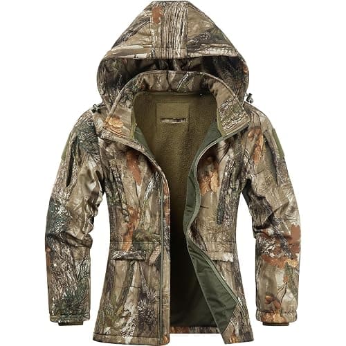 NEW VIEW Womens Hunting Clothes, Upgraded Ultra-Quiet Water Resistant Camo Hunting Jacket for Duck Waterfowl Deer Hunting - Image 1
