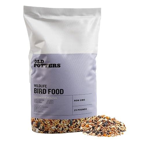 Old Potters Wild Bird Seed Blend – Non-GMO, Natural Mix with Millet, Milo, Sunflower, Corn & Wheat – Attracts Ground-Feeding Birds – 25 lb - Image 1