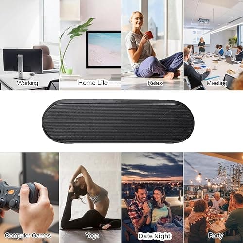 YYV USB Computer Speakers, Portable PC Speaker for Desktop, Laptop, Notebook, Wired Mini Soundbar Speakers with Loud Volume, Volume Control and Mute Button, Plug and Play thumbnail 8