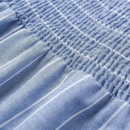 Miessial Womens Summer Smocked Midi Dress Casual Flutter Sleeve Long Boho Flowy A Line Church Modest Dresses with Pockets thumbnail 6