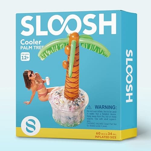 JOYIN 60" Inflatable Palm Tree Cooler, Beach Theme Decor, Pool Party Decorations, Luau Hawaiian Birthday Party Supplies, Ocean Jungle Tropical Themed Summer Outdoor Drink Cooler thumbnail 7