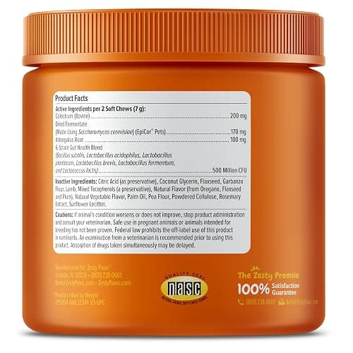 Zesty Paws Dog Allergy Relief- Dog Itching Skin Relief- Dog Probiotics for Itchy Skin and Itchy Ears- Dog Allergy Paw Relief- Dog Allergy Chews- Dog Itch Relief - Dog Skin Allergy Relief - Lamb - 90ct thumbnail 6