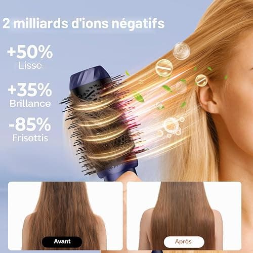 Air Styler Brush 6 en 1 Hair Air Brush Brosse Chauffante Brushing Sèche-Cheveux 6 en 1 Brosse Soufflante Airstyler Boucleur a Cheveux à Air Brosse à Lissante Ensemble Airbrush Coiffure Femmes thumbnail 4
