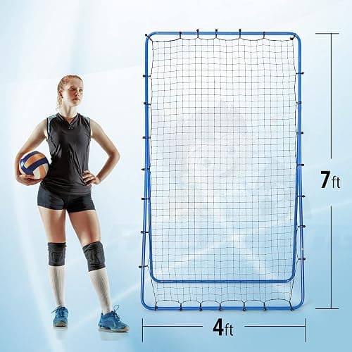 The Original Fully Adjustable 7x4 Feet Volleyball Rebounder Net from Anything Sports - Practice Sets, Spikes and Digs at Any Angle from Home- 12 Month No Questions Asked Warranty thumbnail 5