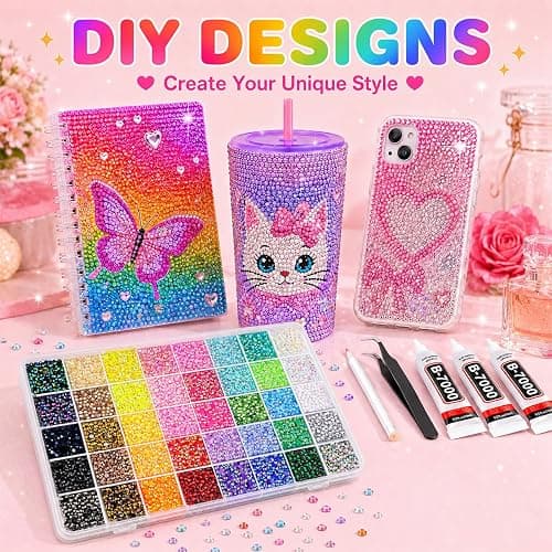 ZGZZGZ 60000 Pcs Resin Jelly Rhinestones Flat Back, 3mm Multicolor Bedazzling Gems Kit with 3Pcs B7000 Glue, Bulk Colorful Rhinestones for Nail Art Tumblers Shoes Book Crafts DIY Decoration thumbnail 5