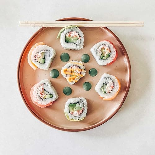 Mora Ceramic Flat Plates Set of 6-8 in - The Dessert, Salad, Appetizer, Small Lunch, etc Plate. Microwave, Oven, and Dishwasher Safe, Scratch Resistant. Kitchen Porcelain Dish - Neutrals thumbnail 8