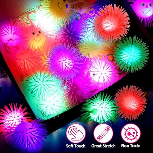 24 PCS Light Up Balls Party Favors for Kids 4-8 8-12 Sensory Squeeze Toys Bulk LED Puffer Balls Classroom Prizes Goodie Bags Stuffers Pinata Fillers Birthday End of Year Student Return Gifts thumbnail 7