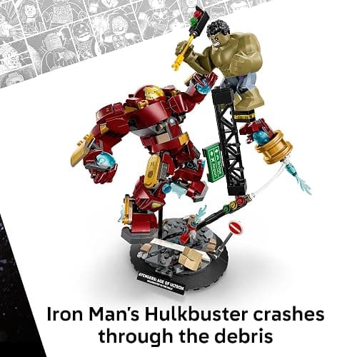 LEGO Marvel Epic Battle: Hulkbuster vs. The Hulk Building Toy for Boys & Girls - Avengers: Age of Ultron Display & Play Set W/2 Minifigures for Kids, Ages 9+ - Gift Idea for Birthdays - 76343 thumbnail 4