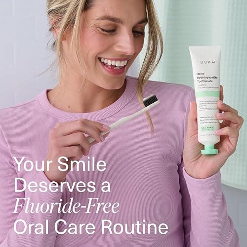Boka Fluoride Free Toothpaste, Nano Hydroxyapatite Toothpaste, Appropriate for Sensitive Teeth - for Adult Oral Care - Ela Mint Flavor, 4 Fl Oz 1Pk US Manufactured thumbnail 2
