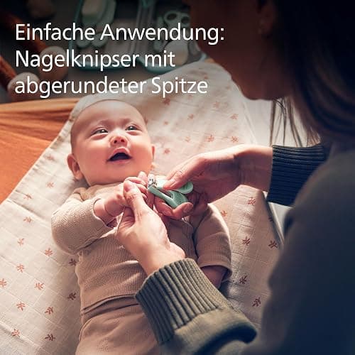 Philips AVENT Babypflege-Set – Starter-Set mit 9 Zubehörteilen: Nagelknipser, Schere, 3 Nagelfeilen, Kamm, Haarbürste, Nasensauger und Fingerzahnbürste (Modell SCH401/00) thumbnail 7