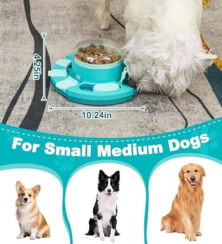 Aluckmao Dog Puzzle Toy, Food Treat Feeder, Mental Stimulation thumbnail 5