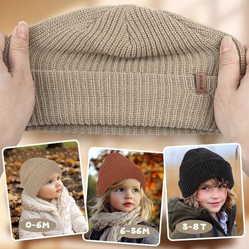 Bebila Baby Beanie Toddler Infant Winter Hats Knit Warm Caps for Boys Girls thumbnail 3