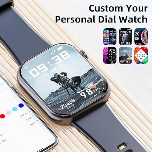 Hwagol Smart Watch (Answer/Make Calls), 1.85" Fitness Tracker, Smartwatch Heart Rate/Sleep Monitor/Pedometer/Calories, 140+ Sports Modes, Waterproof Women's Men's Fitness Watch for Android iOS - Black thumbnail 7