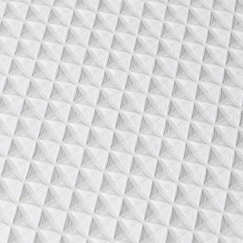 Creative Scents Fabric White Shower Curtain for Bathroom - 72 x 84 Spa, Hotel Luxury Matt Waffle Weave Square Design, Water Repellent, 230 GSM Weighty Cloth, for Decorative Bathroom Curtains thumbnail 8
