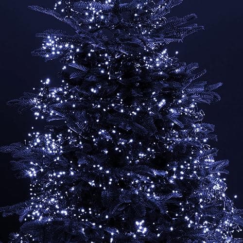 Dazzle Bright 300 LED Christmas String Lights, 100 FT Connectable Waterproof String Lights Green Wire with 8 Modes, Christmas Decorations for Indoor Outdoor Xmas Party Yard Garden (White) thumbnail 4
