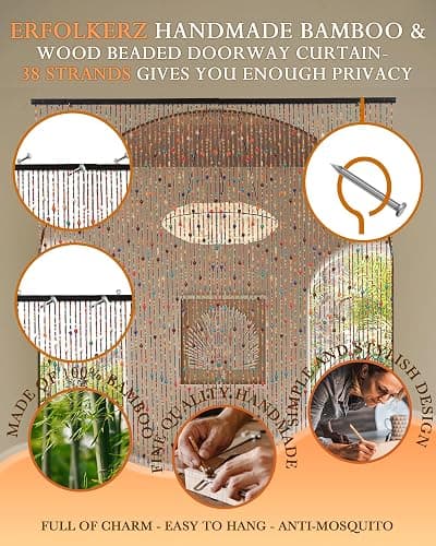 38 Strands Beaded Curtain for Doorways thumbnail 3