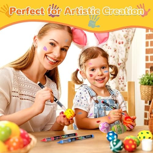 Infiart 120 Colors Acrylic Paint Markers Brush Tip, Automatic Ink Control Acrylic Paint Pens Waterproof Acrylic Markers Set for Holiday Decorations, Stone, Wood, Glass, DIY & Art Supplies thumbnail 2