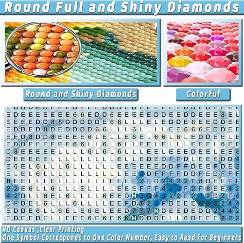 Monet Cute Diamond Art Kits for Adults Diamond Painting Kit for Beginner | Vintage Landscape 5D Funny DIY Diamond Dots Full Drill Crafts for Gem Art Dot Art for Adults Home Wall Decor for Teens12x16in thumbnail 5
