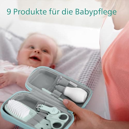 Philips AVENT Babypflege-Set – Starter-Set mit 9 Zubehörteilen: Nagelknipser, Schere, 3 Nagelfeilen, Kamm, Haarbürste, Nasensauger und Fingerzahnbürste (Modell SCH401/00) thumbnail 6