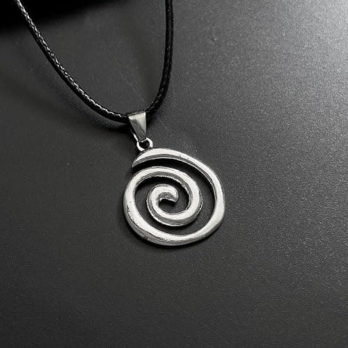 POYAMUSE Chunky Spiral Swirl Necklace - Aesthetic Grunge Jewelry for Trendy Looks, Boho Choker Necklace - Bohemia Jewelry for Women thumbnail 4