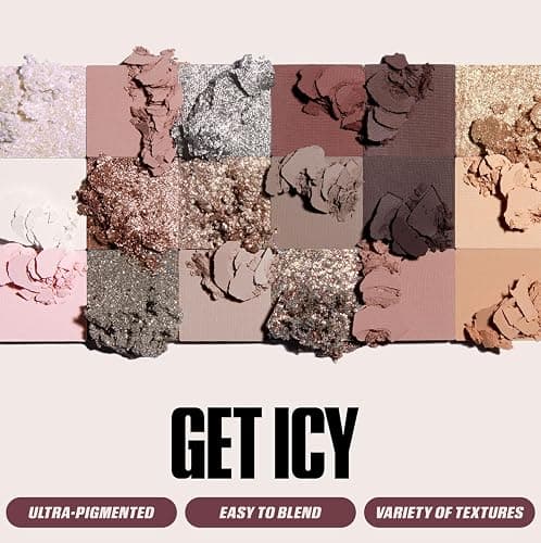 Huda Limited Edition Icy Nude Eyeshadow Palette - 0.56 oz / 16.1 g - 18 SHADES thumbnail 4