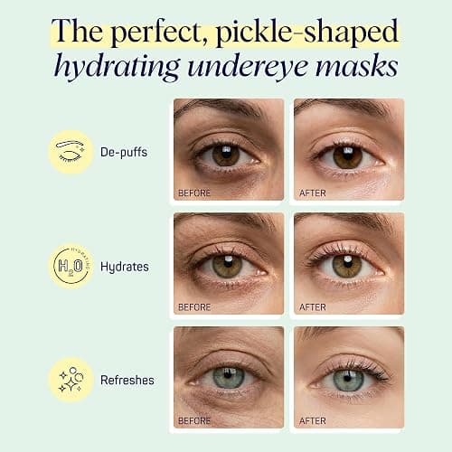 SpaLife In a Pickle Hydrogel Under Eye Patches for Dark Circles | Pickle Gifts for Women | Hydrating Undereye Masks for Bags and Puffiness | Pack of 8 Pairs (8 Undereye Treatments) thumbnail 5