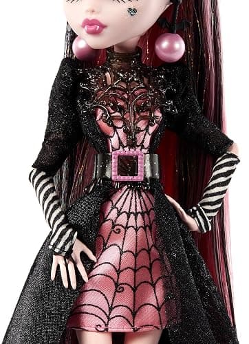 Monster High Draculaura Doll, Special Howliday Edition, Pink and Black Gown, High Fashion, Holiday Collection, Gifts for Girls and Boys thumbnail 3