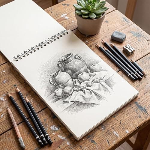 4 Pack A5 Sketch Books, 5.8 x 8.3 Inch Sketchbook, 68lb/100gsm Top Spiral Bound Sketch Pad, Acid Free Art Supplies Drawing Painting Sketching Paper for Woman Artists (30 Sheets Each) thumbnail 5