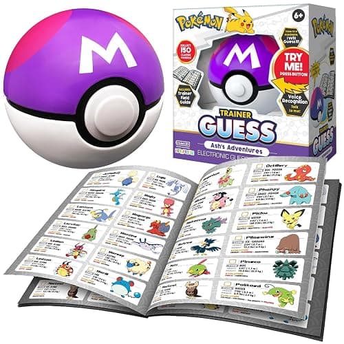 Pokemon Trainer Guess - Ash Adventures - Electronic Guessing Game, Collect 150 Pokemon, Field Guide, Talk to Your Light & Sound Poke Ball, Kids 6+ Brown Box Packaging thumbnail 10