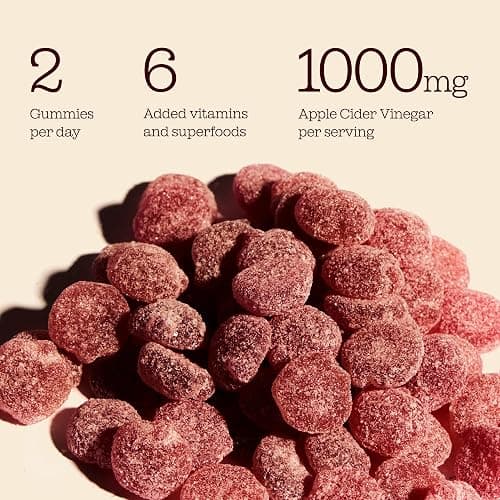 Apple Cider Vinegar Gummies with The Mother 1000mg | Enhanced with Vitamin B12 & Folic Acid | 60 Vegan ACV Capsules with Pomegranate & Beetroot Powder | Natural Ingredients by Free Soul thumbnail 7