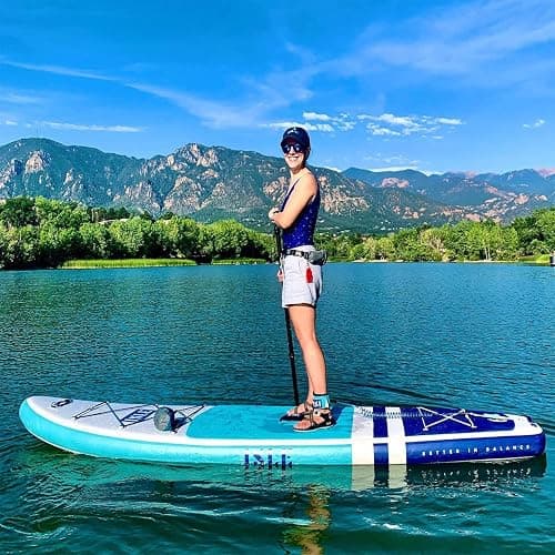 ISLE Megalodon Inflatable Stand Up Paddle Board & iSUP Bundle Accessory Pack - Up to 1,050 lbs Capacity — Durable, Lightweight, Stable — 12' L x 45" W x 8" OR 15' L x 56" W x 8" thumbnail 5