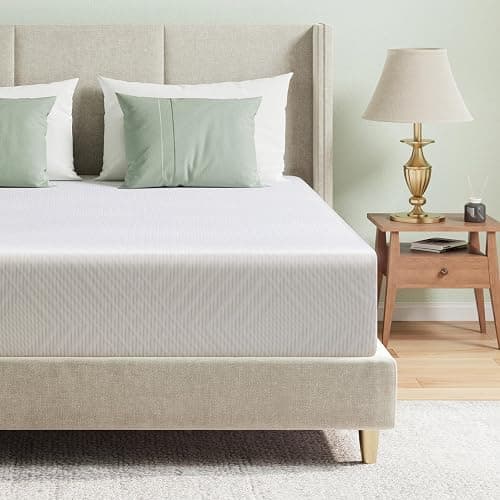 MLILY Queen Mattress in a Box, 10 inch Mattresses for Platform Bed Double Size Daybed, Green Tea Memory Foam Medium Firm - Image 1