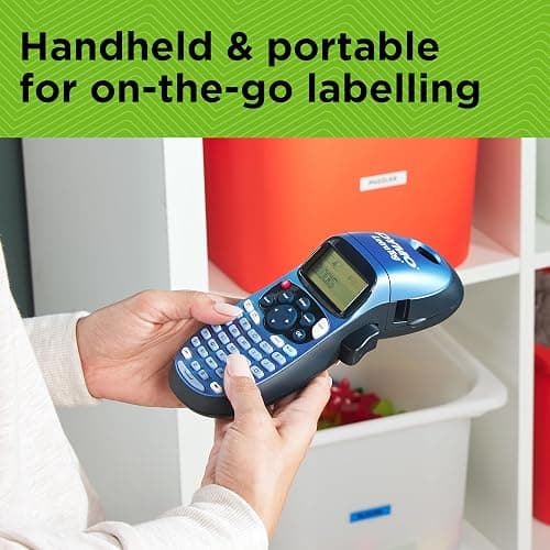 DYMO LetraTag LT-100H Handheld Label Maker | ABC Keyboard Label Printer with Easy-to-Use13 Character LCD Screen | for Home or Office | Blue thumbnail 2