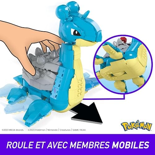 Mega Pokémon Figurine Action Lokhlass 16 cm, Jeu De Briques De Construction pour Enfants Et Adultes, Modèle Pokémon À Collectionner avec 527 Pièces, Jouet pour Enfant de 8 Ans et Plus, HKT26 thumbnail 5