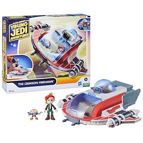 Star Wars: Young Jedi Adventures The Crimson Firehawk, 17-Inch Ship with 2 Action Figures, Toys, Preschool Toys for 3 Year Old Boys & Girls thumbnail 18
