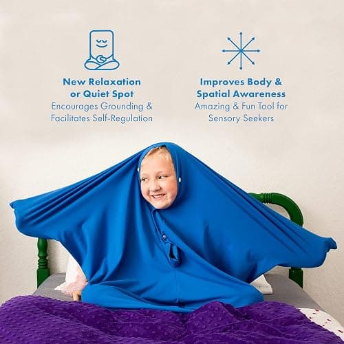 Harkla Body Sock - Sensory Socks for Kids - Stretchable Sensory Sack to Help Kids Relax and Focus - Easy to Wash Breathable - Large 56" x 28" thumbnail 3