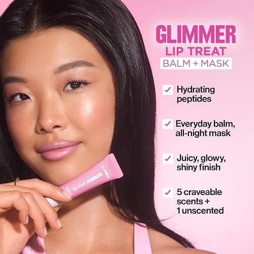 Revlon Glimmer Lip Treat Balm + Mask™, Overnight Peptide Lip Treatment, Hydrating, 006 Hazelnut Latte, 0.4 fl oz thumbnail 4