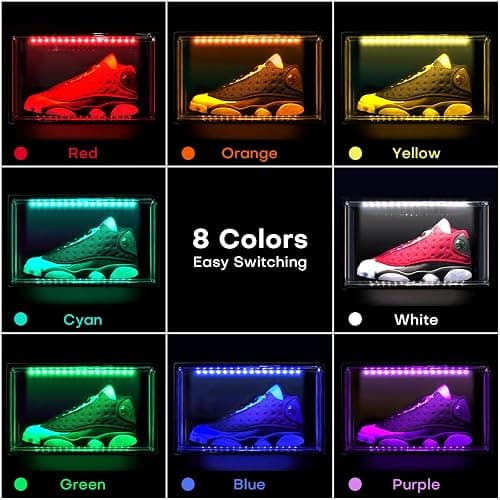 Oltraman LED Smart Shoe Boxes Display Case, Stackable Storage Organizers thumbnail 4