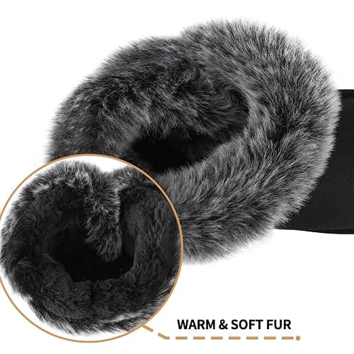 K KomForme Girls Kids Snow Boots Warm Fur Lined Slip On Outdoor Winter Shoes Lightweight Comfy（Little/Big Kids） thumbnail 2