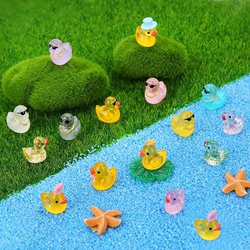 120 Pcs Mini Resin Ducks, Tiny Animals Figures to Hide Small Little Plastic Miniature Ducks Bulk for Dollhouse Decor Home Office Potted Fish Tank Aquarium Landscape Micro Fairy Garden Accessories thumbnail 2