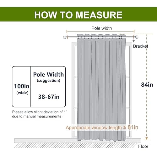 NICETOWN Blackout Blinds for Patio Door - Sliding Door Insulated Blackout Curtains, Extra Wide Curtain for Villa/Hall/Parlor (100 inches W x 84 inches L, Cappuccino) thumbnail 2
