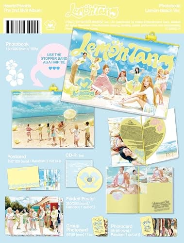 (Photobook Lemon Beach Version) Hearts2Hearts Lemon Tang 2nd Mini Album with Tracking H2H thumbnail 2