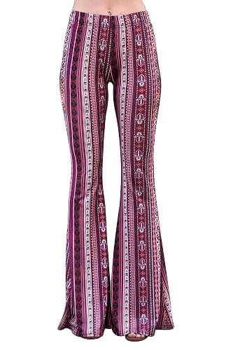 Daisy Del Sol High Waist Comfy Stretch Boho 70s Bell Bottom Fit to Flare Lounge Yoga Pants - Image 1