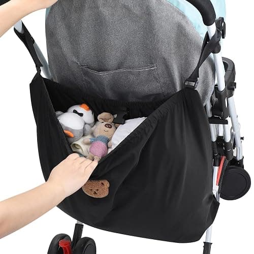 Accmor Universal Stroller Organizer, Large Storage Stroller Bag Fits for Uppababy, Nuna, Britax, Doona Strollers, Non-Slip Adjustable Storage Caddy Accessories for Stroller Crib thumbnail 3