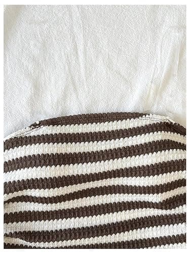 SOLY HUX Girl's Striped 2 Piece Summer Outfits Tube Top and Shorts Sets | Knit, Sleeveless Crop Top, Elastic Waist Shorts, Cute Clothes, Vacation thumbnail 3