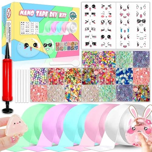 Nano Tape Bubble Kit, Color Double Sided Tape Elastic Bubbles DIY Craft Kit, Squishy Ball, Party Favors and Fidget Toys for Girls, Boys, Kids,Christmas Stocking Stuffers, 5PCS thumbnail 7