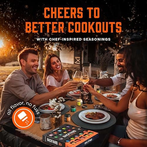 Grilling Spice Set Grill Seasoning Gifts, 20 Unique Spices and Seasonings Jars Gift Set, BBQ Gifts For Men, Dad, Husband, Father, Flavors Like Chili, Cajun, Garlic, Steak, Rub, Herbs, Blend and More thumbnail 5