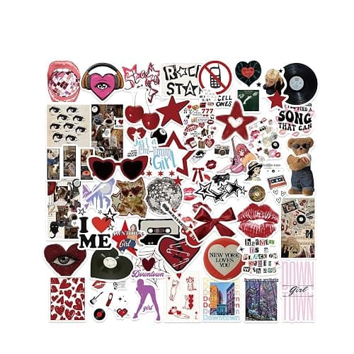 170PCS Y2K Grunge Stickers, Aesthetic Downtown Girls Pack Cool Trendy 2000s for Water Bottle Funny Waterproof Stickers for Teens Adults Vinyl for Laptop Skateboard thumbnail 4