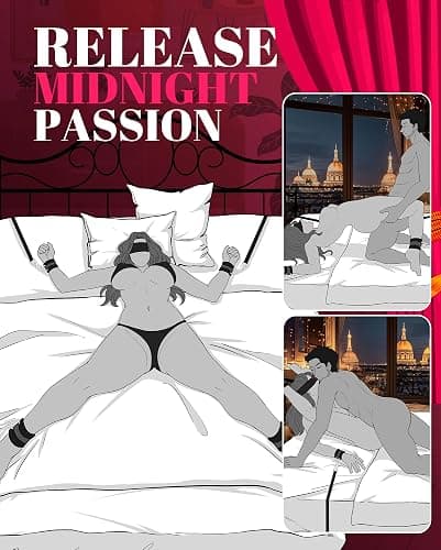 Bed Sex Bondage Kit Restraints - UTIMI Upgrade Under Mattress Bed Bondage BDSM Sets with Wrist Ankle Cuffs and Tickler Blindfold Adult Sex Toys Games for Men Women and Couples | King Size thumbnail 3